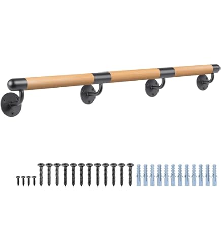 TIBU Main Courante En Bois De Mélèze Non Traité 30-500 Cm Main Courante