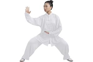 BBLAC 2KEY Abbigliamento per arti marziali | Uniformi tradizionali cinesi per Tai Chi e Wing Chun | Costume unisex realizzato in seta di latte | Costumi leggeri per meditazione e qigong