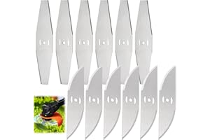 ARTOMNIVERA 12 Pcs Cordless Strimmer Metal Blades, Strimmer Blades Brush Cutter Blade, Grass Trimmer Blades Lawn Mower Blades for Cordless Strimmer, Metal Cutters for Garden Strimmers and Outdoor Power Tools