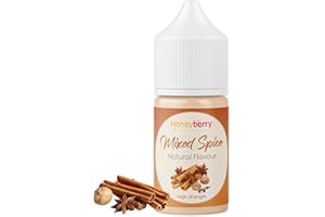 HONEYBERRY 250ml Natural Mixed Spice Food Flavouring Essence - Professional High Strength Edible Liquid Extract Drops - Highly Concentrated Versatile Flavour for Baking Cooking Drinks Scent Cosmetics