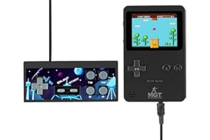 MGT Mobile Games Technology Videospiel: 2in1-Retro-Spielekonsole, 7-cm-Farbdisplay (2,8"), 200 Spiele, 8 Bit (Konsole, Retrospiel, tragbarer)