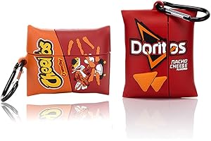 Derhom - Custodia Protettiva in Silicone per Airpods Apple Pro [Candy Snack Series][2 Pack] (Doritos/Cheetos)