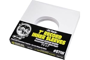 Square Deal Recordings & Supplies 7" Record Paper Inner Sleeves - White Archival Acid Free - #07IW - 50 Sleeves