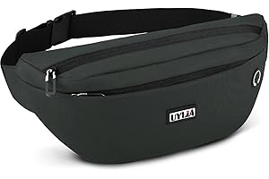 UYLIA Riñonera Grande con 4 Bolsillos con Cremallera para Hombres y Mujeres, riñonera Resistente al Agua para Deportes, Correr, Senderismo, Viajar, Entrenar, pasear al Perro, Deportes al Aire Libre