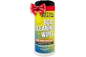 BETTER BOAT Boat Cleaner Wipes with UV Protection, Marine Vinyl Cleaner and Protectant, for Boat Seats, Car Leather, Dashboard, Console, Interior, and Exterior Cleaning Supplies