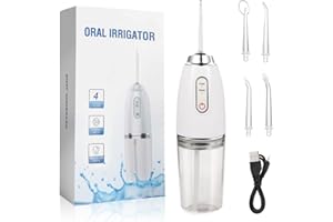 TCCYDM Munddusche Testsieger 2025, Munddusche Kabellos, Water Flosser 3 Modi & 4 Düsen, IPX7 Wasserdicht, für Oral Health Enthusiasten Tägliche Tiefenreinigung Reinigung auf Reisen