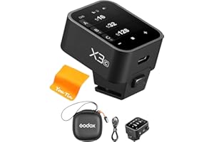 Godox X3-C Kamerablitz Abzug Wireless Flash Trigger, E-TTLII 2.4GHz Kabelloser Blitzauslöser mit OLED Screen, Blitzauslöser Rechargeable (Typ-c), Godox X3C Transmitter für Canon Wireless Remote