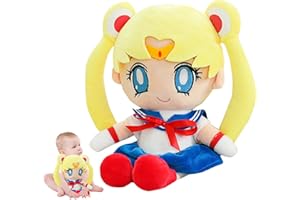 BGNXHYB Sailor Moon Jouet en peluche, 25 cm, motif d'animation, pour anniversaire d'enfant, bleu