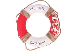 Holibanna Anneau de bouée de Sauvetage décoration Murale Anneau de bouée de Sauvetage Mousse Artisanat Style méditerranéen