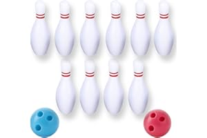 AKH® Elf Bowling Set | 10 Pin and 2 Balls | Mini Bowling Set | Stocking Fillers | Elf Behaving Badly Props Put On The Shelf Ideas Kit | Elf Accessories For Christmas Party Decoration