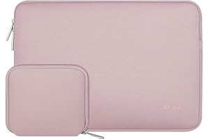 MOSISO Laptop Sleeve Compatible with MacBook Air/Pro, 13-13.3 inch Notebook, Compatible with MacBook Pro 14 inch M4 M3 M2 M1 Chip Pro Max 2024-2021, Neoprene Bag Cover with Small Case, Baby Pink