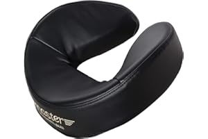 MASTER MASSAGE EQUIPMENT Master Massage Uniwersalna, ultra pluszowa, ergonomiczna poduszka pod głowę, poduszka na twarz do mobilnego stołu do masażu, czarna, średnia