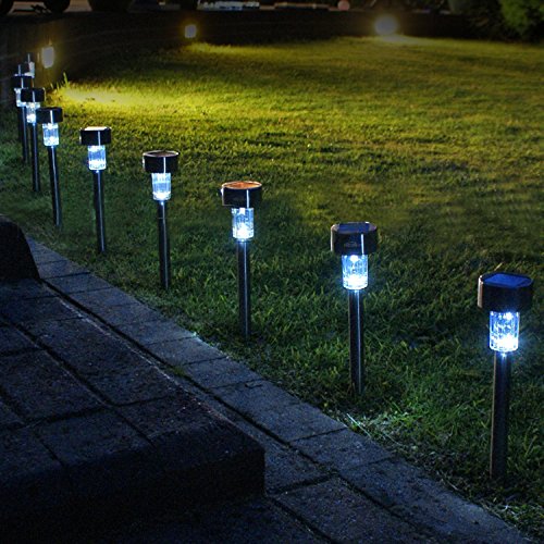 Kealive LED Solarleuchte Garten Lampe mit Erdspieß Wegeleuchten Gartenleuchte aus Edelstahl, 6er Set Wasserdicht für Außen / Landscape / Outdoor (LT-SO1) - 5