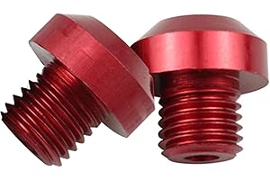 Maodom Trou Miroir - 2 vis Bouchons d'obturation en Aluminium - rétroviseurs antirouille à vis M10x1,25, Noir/Bleu/Rouge