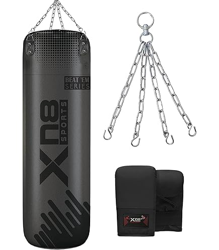 5.5Ft Boksen Vrijstaande Bokszak Kick Heavy Duty MMA UFC Martial Art Training (5,5 m Strike 360-Zwart/Rood