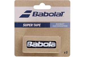 Babolat Juego de accesorios para raquetas SUPER Tape X 5 Tenis, cinta protectora para marco de tenis, color negro