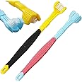 2Pcs 3 Sided Autism Toothbrush 3 Bristle Toothbrush Three Bristle Travel Toothbrush Wrap Around for Adult Kid Teeth Care Large Angle Soft Complete Teeth and Gum-Care Deep Cleaning Each Tooth