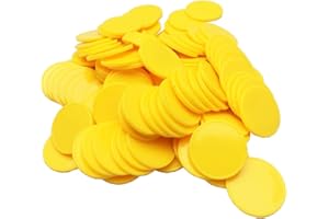Smartdealspro Set of 100 1 Inch Opaque Plastic Learning Counters Mini Poker Chips Game Tokens with Storage Box