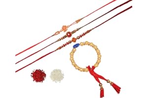 IMTRA FASHION Rakhi Indiano Per Raksha Bandhan Thread Rakhee Set Con Roli Chawal