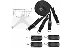 BINXLIUXO JIANRONG Fáciles de Transportar B-D-S-M Amarres de Cama Resistentes con múltiples bucles, se adaptan a la mayoría de Las Camas