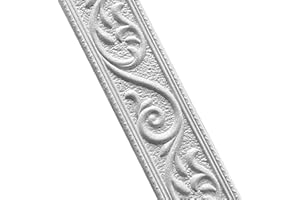 Jodimitty Wandbordüre Selbstklebend 2.3mx4.8cmx6mm Wasserdicht Bordüre 3D Spitzenmuster Tapetenbordüre, Tapete Fliese Trims und Kanten Bordüre für Flur, Decke, Ecke Linie (Grau)