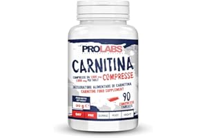 Prolabs CARNITINA COMPRESSE - 90 compresse da 1000 mg di carnitina tartrato - Conversione grassi in energia - Protezione dal danno ossidativo - Vegan