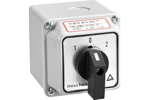 Heschen Universell roterande kamväljare omkopplingsbrytare, SZW26-20/D303.3D, 660V 20A, 3 positioner, 3 fas 12 terminaler, CE