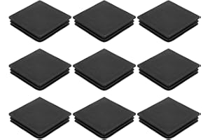 QUARKZMAN 9pcs Tapones de Plástico Cuadrados, 100x100mm Tapón Negro Plástico para Cubrir Tubos de 83-97mm de Diámetro Inserto Protector de Pies para Patas de Muebles Sillas Mesas Estante