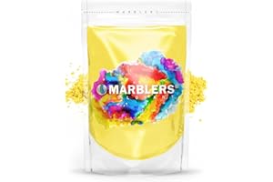 MARBLERS Cosmetic Grade Natural Mica Powder [Bright Yellow] 3oz (85g) | Pearlescent Pigment | Dye | Non-Toxic | Vegan | Cruelty-Free | Eyeshadow, Nail Polish, Bath Bomb | Soap, Slime, Candle, Resin