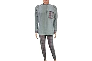 CRV PAJAMAS AND SOCKS CRAVANA Pigiama Uomo Invernale Punto Milano (Simile al Pile) Prodotto Artigianale Prodotto in Italia con Tessuti Pregiati Italiani. Tutto Made in Italy