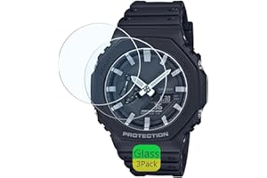 Aemus Screen protector Compatible for Casio G-shock GA-B2100 (3 Pack) For GA-2100 Smart watch 9H Tempered Glass Protector, For GA-2000 Anti-Fingerprint Clear Film