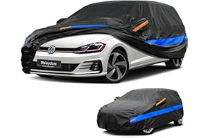 Weleyclore Hatchback Car Cover 100% Waterproof Breathable,Outdoor Car Covers.Rain Snow UV Dust Protection.Custom Fit for VW Golf,BMW 1 Series,Ford Focus,Audi A3 Sportback,etc.(415 To 450cm) B3.