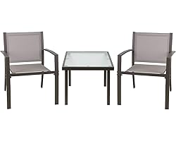 Garden Furniture Set 2 Seater, Indoor Outdoor 3 Piece set Patio Furniture Set, Garden Table and Chair 4 seater, 2 ArmChairs +