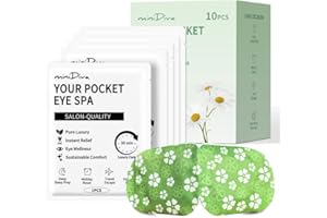 Minidiva Masque Yeux Auto-Chauffant, Vapeur Chaude Anti-Cernes & Hydratation, Soulagement Fatigue Oculaire, Jetable (camomille, 1 unité (Lot de 30))