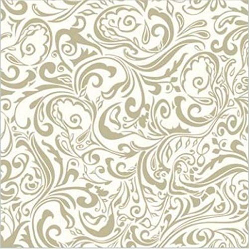 50 Servietten, stoffähnlich, Airlaid Ornaments Champagner Creme 40 cm x 40 cm für Hochzeit Verlobung Taufe Weihnachten … - 2