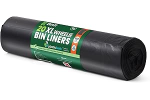 BIN IT 20 Wheelie Bin Liners 360 Litre, Eco-Friendly, Bin Bags, Refuse Sacks, Recycled, Strong & Secure, Tear Resistant, 30 μm, Perfect for XL 360L Wheelie Bins