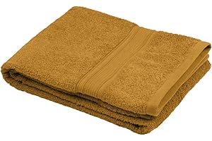 Lovely Casa - Serviette de Bain - Taille 70x140 cm - 100% Coton Bio - Couleur Curry - Modèle Lagune - Linge de Bain - Lavage à 40 - Qualité Exceptionnelle