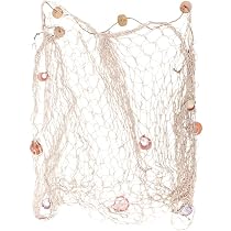 Rete Da Pesca Decorativa In Nylon Naturale 2,1x14,2m – Per Feste Pirate, Hawaiane O Arredo Nautico