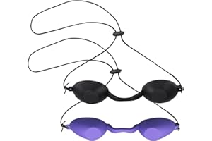 CARRENEU 2 Solarium Brille Schutzbrille Rotlichtlampe Uv Schutzbrille Infrarot Schutzbrille Rotlichtbrille Geeignet für Led-Lichttherapie, Schönheitsbehandlungen und Bräunungsschutz Im Freien (Schwarz/Lila)