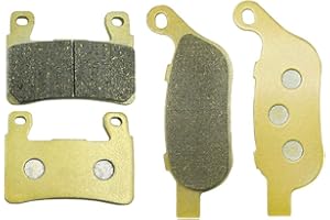 S SYUU Motorcycle Brake Pads Front Rear Compatible with Harley Davidson FLSTF/FLSTFB Fat Boy LO FXSB Breakout 2015-2017 FA296F FA458R
