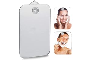 FLAVNT Espejo De Ducha, Afeitar Espejo De Afeitar Durable, Espejo De Ducha Antivaho Espejo De Baño Antivaho Pequeño Espejo Ligero Sin Marco,17cmX13cmX2mm