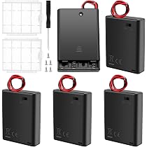 12 Pezzi AAA Supporto Batteria Set, KUOQIY 1/2/3/4 x 1.5V AAA Portabatterie con Cavi, con 3 Pezzi Custodia Batteria in Plastica e Cacciaviti e Viti 12 Pezzi AAA Supporto Batteria Set, KUOQIY 1/2/3/4 x 1.5V AAA Portabatterie con Cavi, con 3 Pezzi Custodia Batteria in Plastica e Cacciaviti e Viti