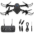 ilkqeppe Mini 4K Fly More Combo, Drone with 4K UHD Camera for Adults, Under 249 g, 3-Axis Gimbal Stabilization, 10km Video Transmission, Auto Return, 3 Batteries for 93-Min Flight Time ﻿ Black