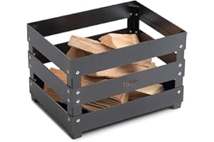 höfats - Crate braciere - Scatola di Vino, Vasca del Fuoco e Barbecue in Uno - per Giardino, terrazza e Campeggio – Fatto in Acciaio corten