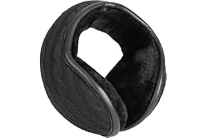Rehomy - Paraorecchie per uomo e donna, unisex, pieghevole dietro la testa, stile invernale Nero-02 M