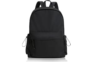 BITUOR Schulrucksack Mädchen, Rucksack Schule Teenager, Schultasche Damen, Schulranzen mit Laptopfach, Wasserdichter, Multi-Tasche Tagesrucksack für Uni, Schule, Schwarz, Schöne Weihnachten Geschenke