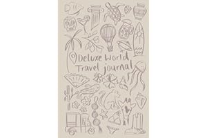 Deluxe World Travel Journal: Small Beige Cover