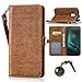 Produktbild PU für Moto G4 Play Hülle Lederhülle Flip Wallet Cover PU + TPU Tasche PU Schutz Etui Schale Schutzhülle Für Moto G4 Play mit Magnetverschluss Magnetic Flip Bookstyle Multi-Function Protektiv Kunstleder (+Staubstecker) (4)