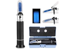 Jadpes Refraktometr do testowania alkoholu, 0-80%, profesjonalny ręczny test alkoholu, refraktometr do wina, urządzenie do pomiaru do miodu, syropu klonowego i melasy, pszczelarstwa