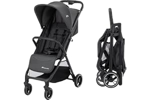Bebeconfort Azur, Barnvagn Kompakt, 0–3 år (15 kg), Lätt Resevagn, Automatisk Hopfällning med En Hand, Steglös Lutning till P
